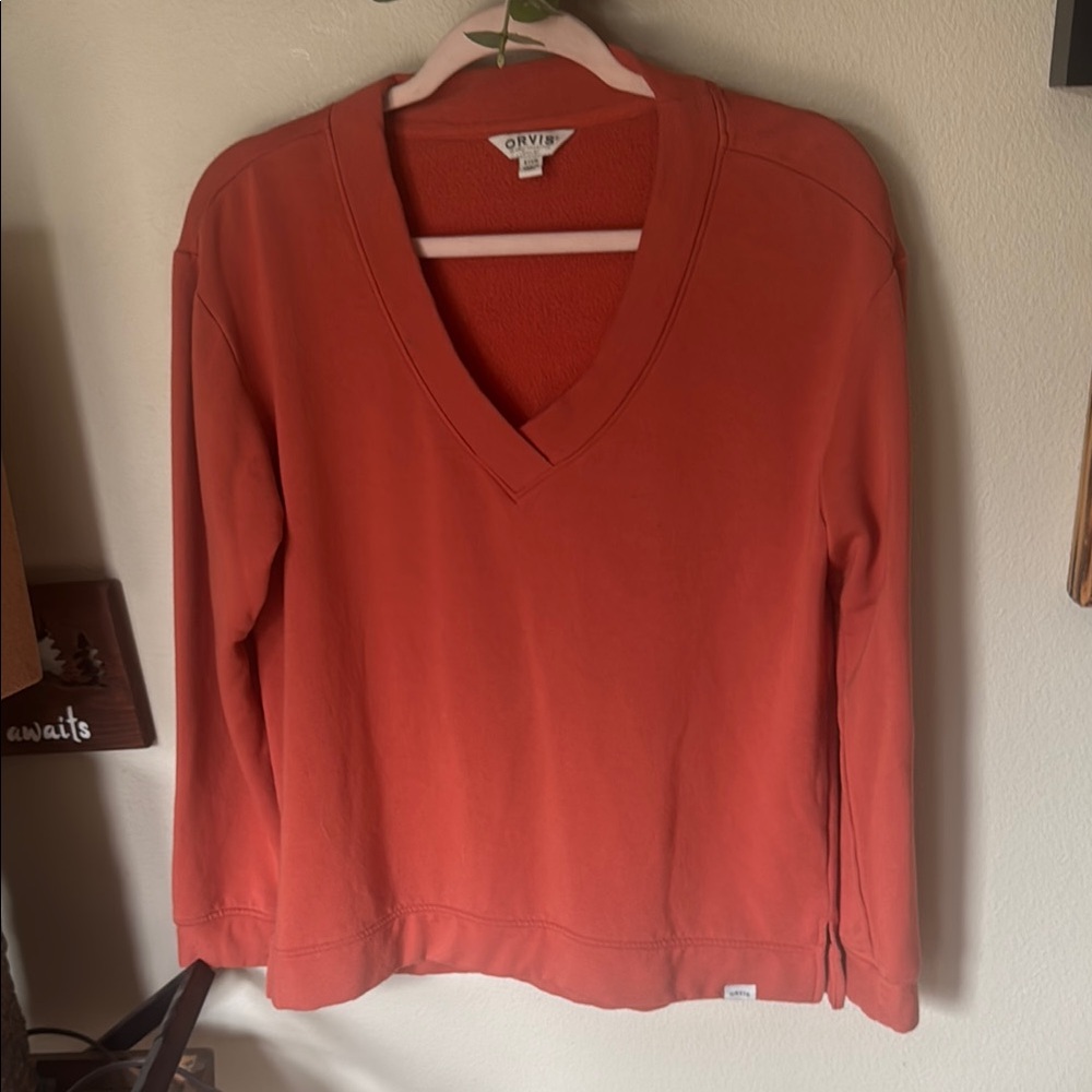 Orvis Red V-Neck Sweater